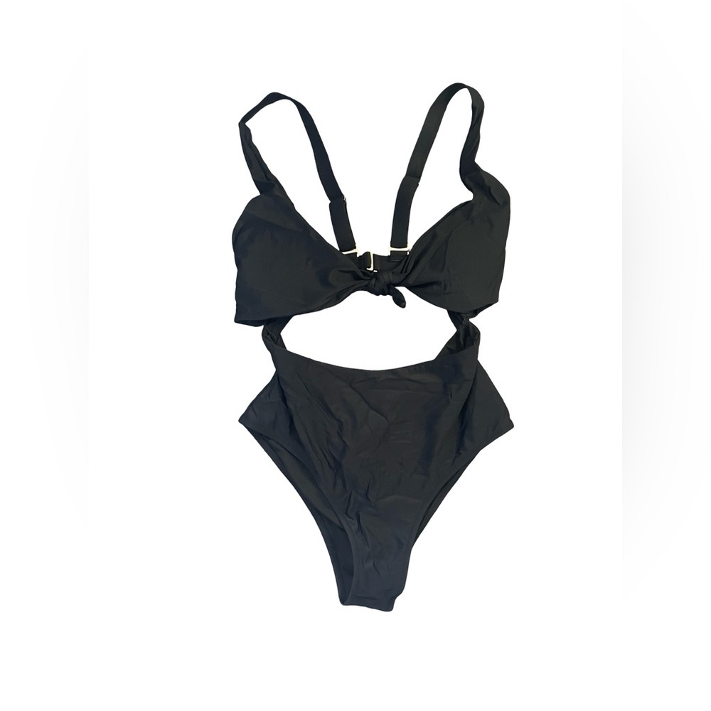 SHEIN Black Cut-Out One-Piece Swimsuit | NWOT Size M